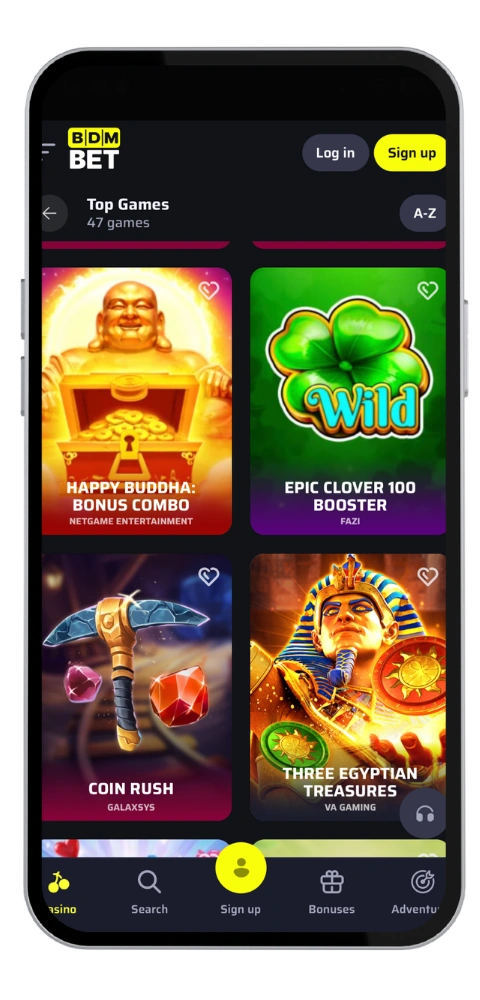 BDM Bet casino log in